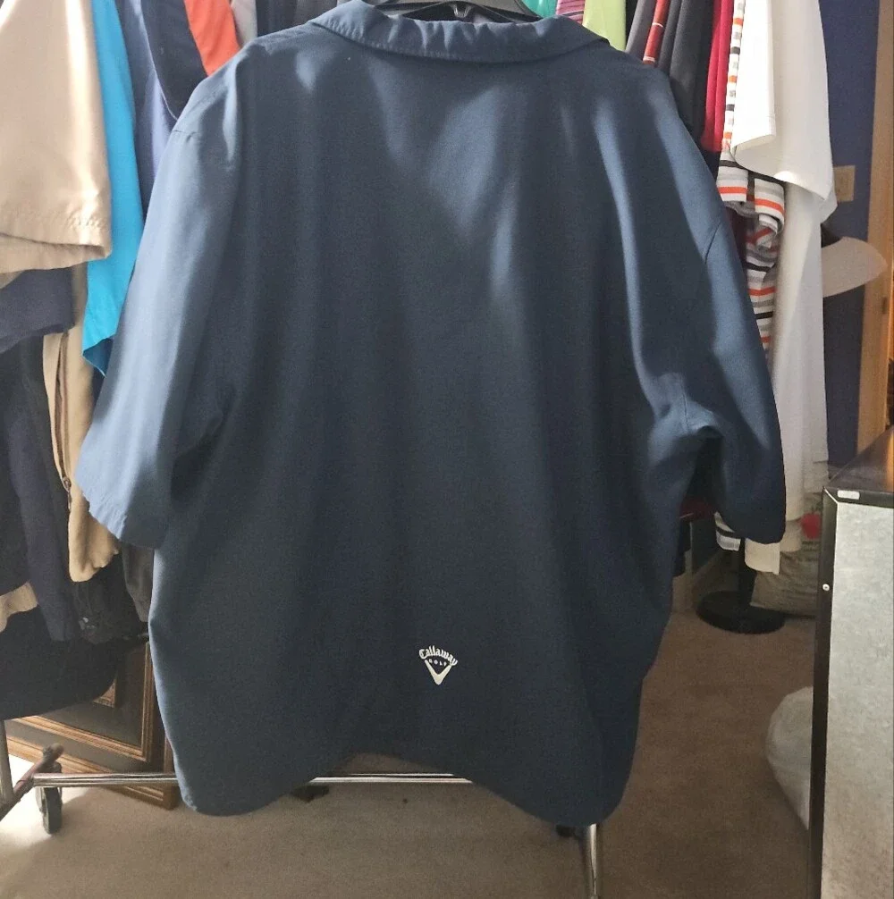 Callaway Navy Short-Sleeve Half-Zip Windbreaker